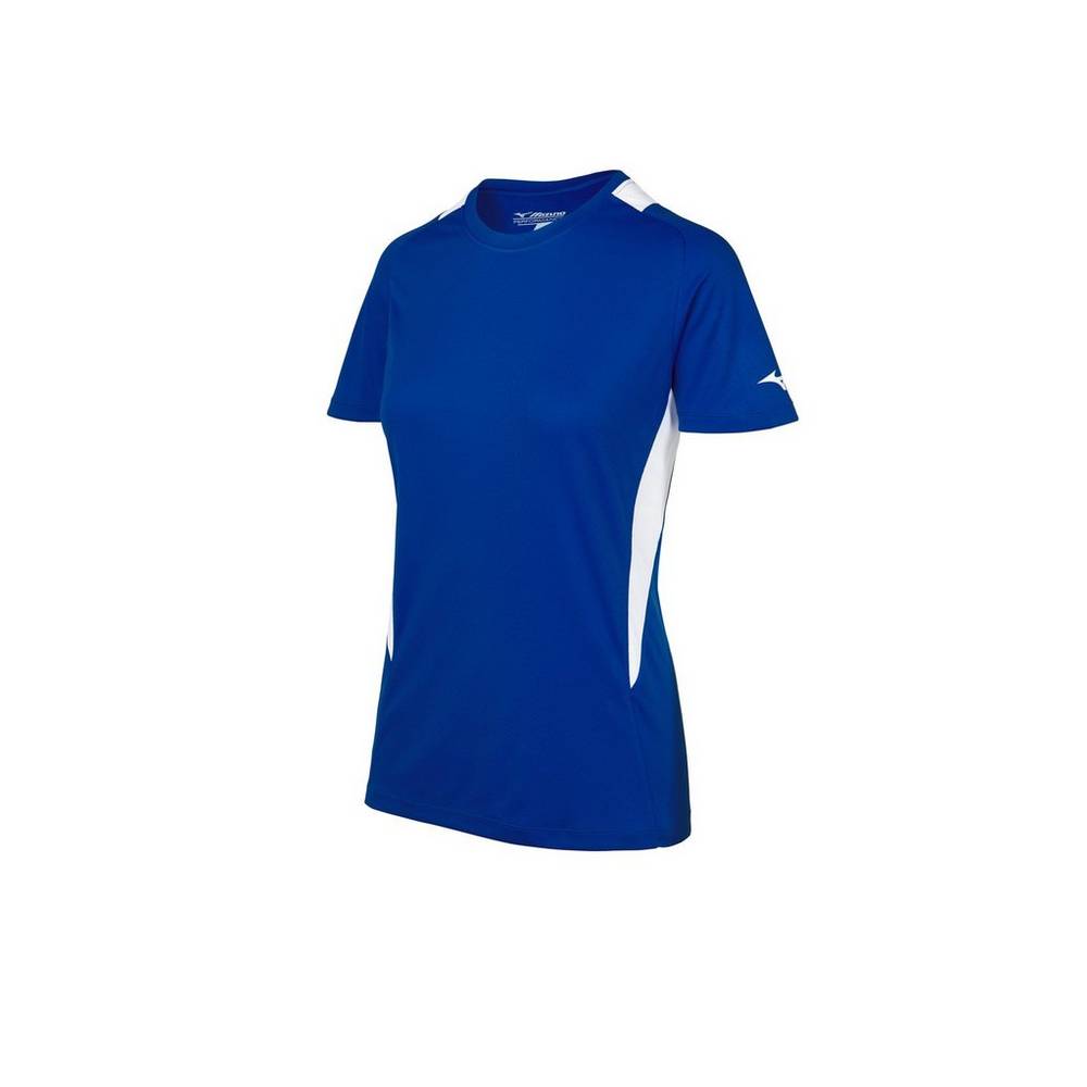 Damske Dresy Mizuno Crew Neck Softball Kráľovská Modrá/Biele Vypredaj TOLN26941